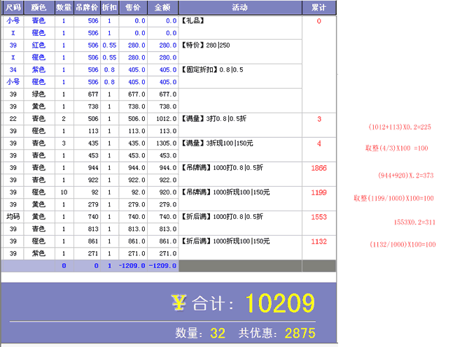 促销功能在前台的表达