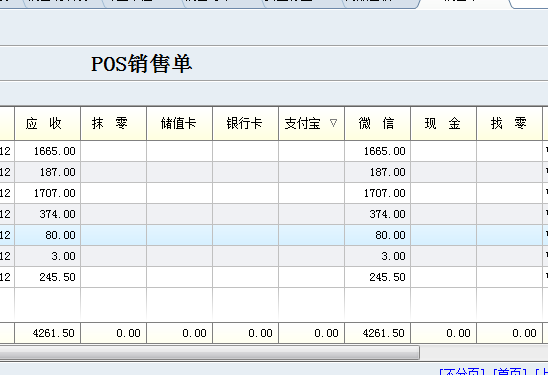 POS销售单和当班金额格式化